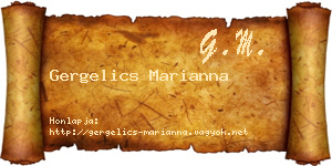 Gergelics Marianna névjegykártya